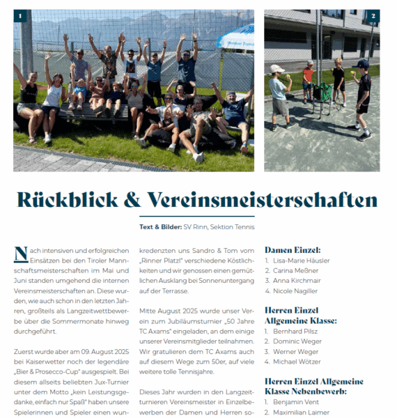 Rinner Bichl Cover Tennis