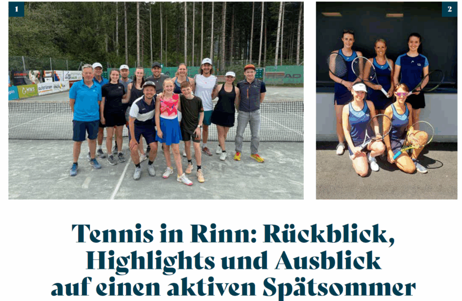 Rinner Bichl_August 2025_Tennis cover