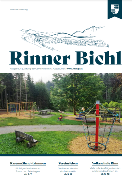 Rinner Bichl August 2024 Cover